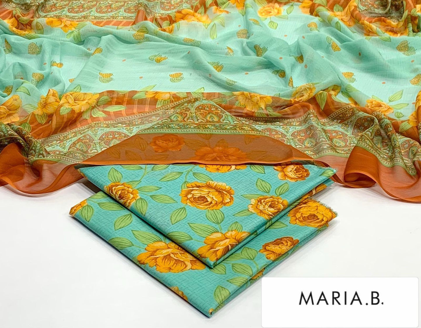 Chiffon Dupatta Printed Lawn 3pc 2026 | Nuqta Fashion