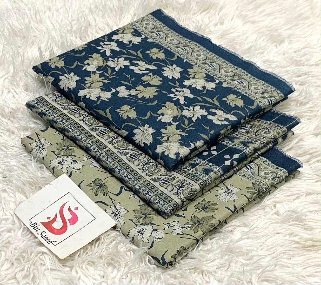 BIN SAEED LAWN COLLECTION 2026 100% ORIGINAL