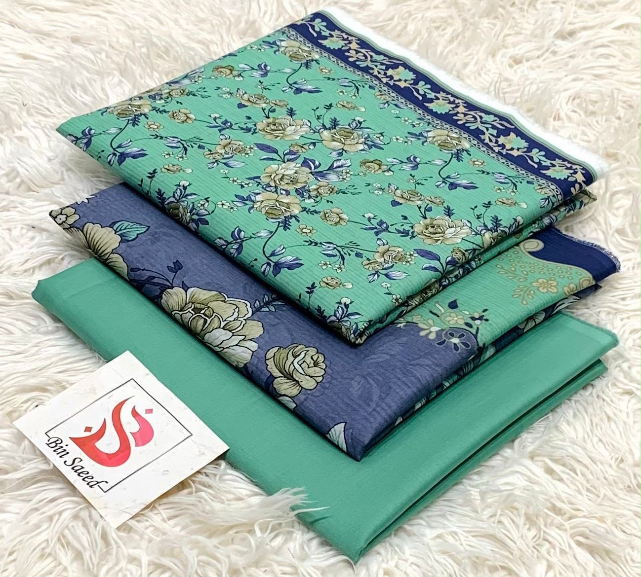 BIN SAEED LAWN COLLECTION 2026 100%