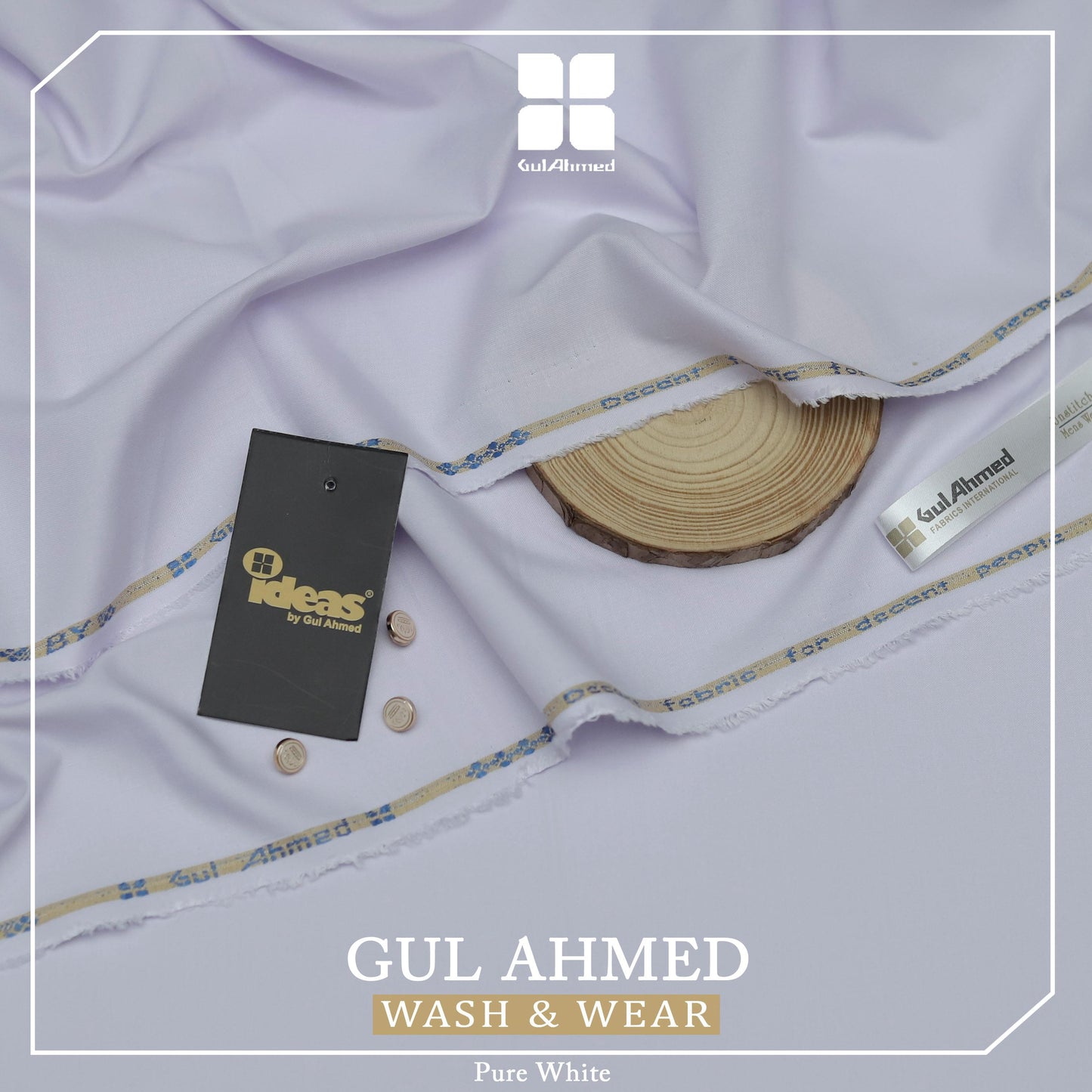 Gul Ahmed Men's Luxury Tropical Collection 2026 | Premium Wash & Wear Unstitched Suit Fabric 4 Mete