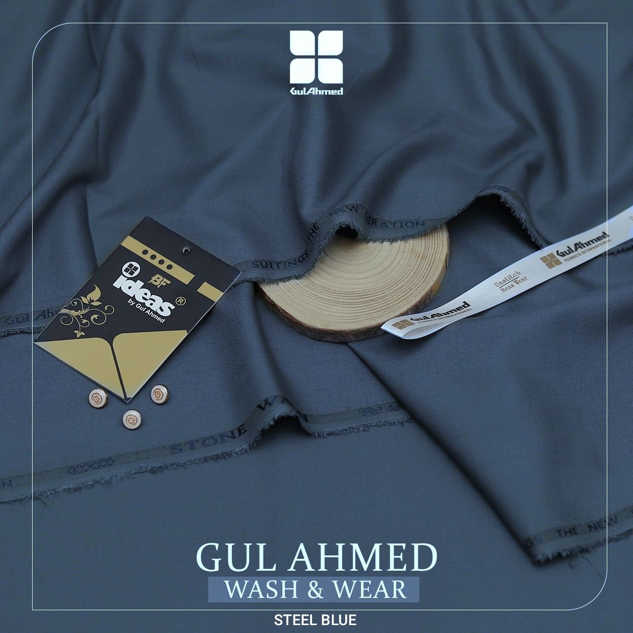 Gul Ahmed Men's Luxury Tropical Collection 2026 | Premium Wash & Wear Unstitched Suit Fabric 4 Mete