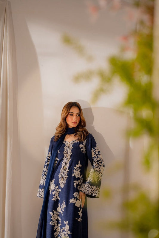 MARIA B Airjet Lawn Heavy Embroidered 3pc Summer 2026 | Nuqta Fashion