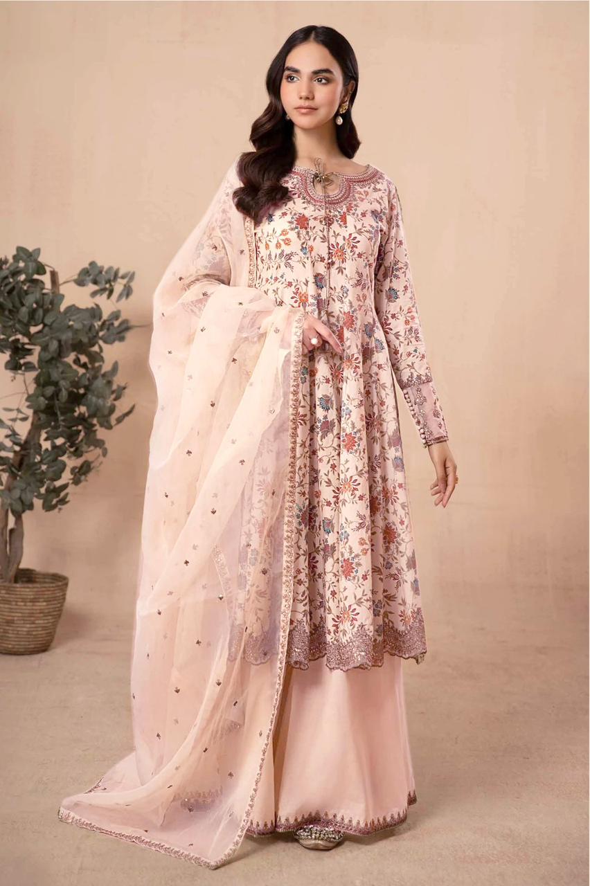 MARIA B Printed Lawn 3pc Unstitched Embroidered Summer 2026 | Nuqta Fashion