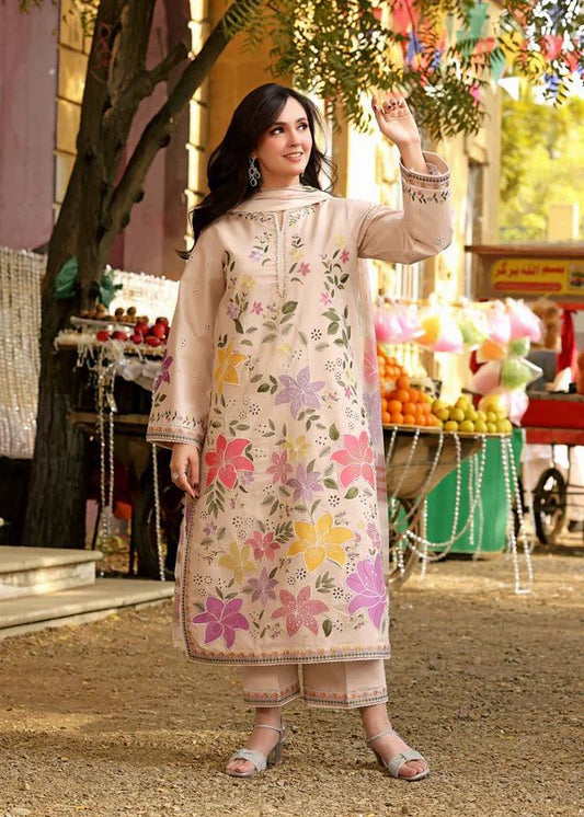 Luxury Airjet Lawn Heavy Embroidered 3pc Unstitched 2026 | Nuqta Fashion