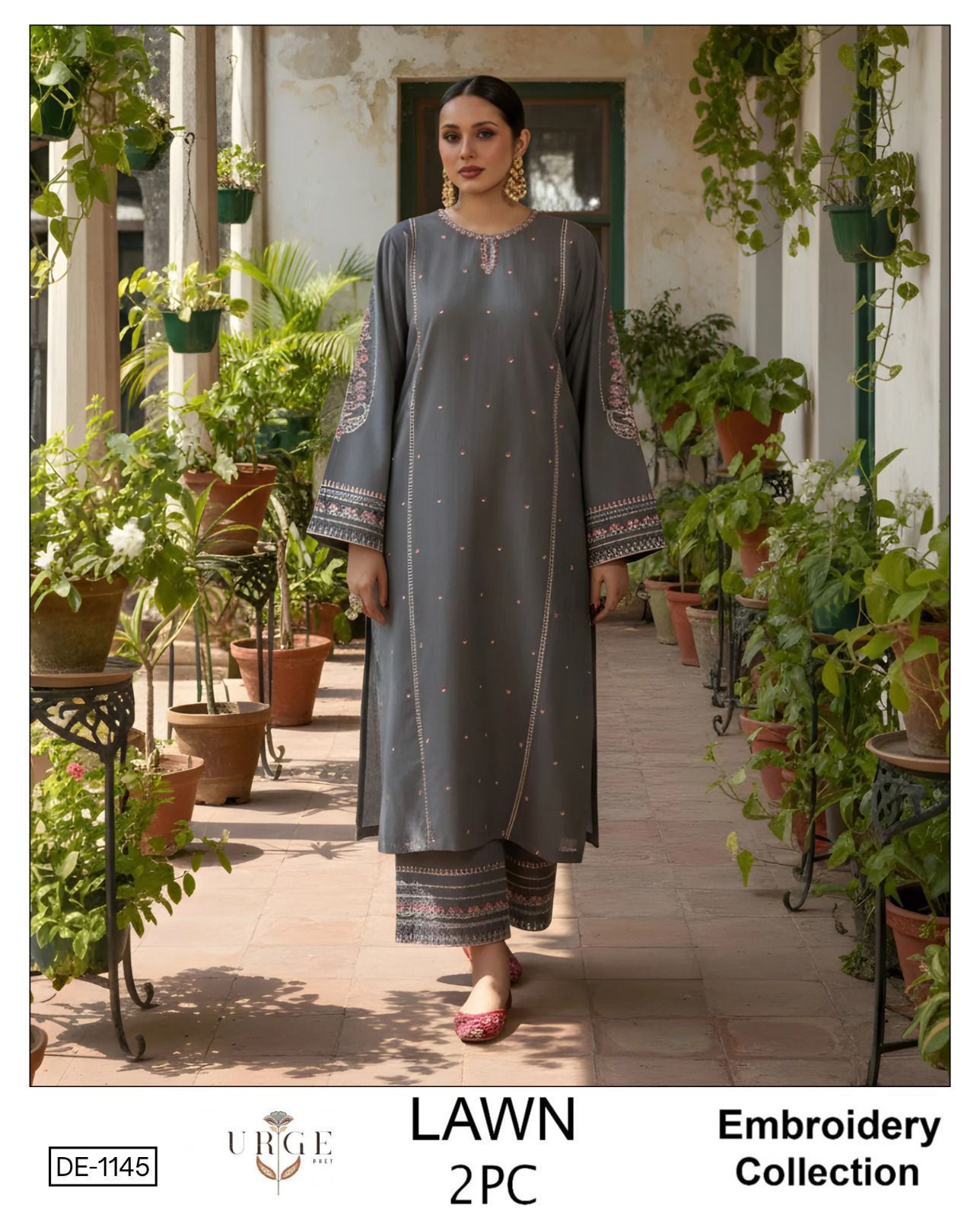 BATIK Pure Lawn Heavy Embroidered 3pc Unstitched Summer 2026 - Design 4 | Nuqta Fashion