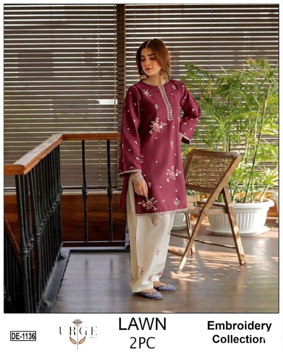 BATIK Pure Lawn Heavy Embroidered 3pc Unstitched Summer 2026 - Design 6 | Nuqta Fashion