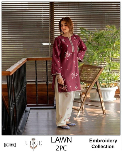 BATIK Pure Lawn Heavy Embroidered 3pc Unstitched Summer 2026 - Design 6 | Nuqta Fashion