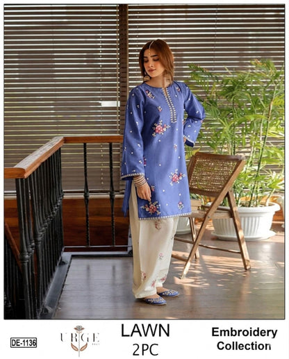 BATIK Pure Lawn Heavy Embroidered 3pc Unstitched Summer 2026 - Design 7 | Nuqta Fashion