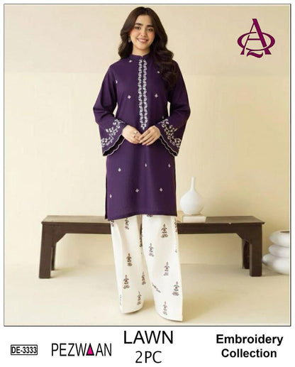 BATIK Pure Lawn Heavy Embroidered 3pc Unstitched Summer 2026 - Design 9 | Nuqta Fashion