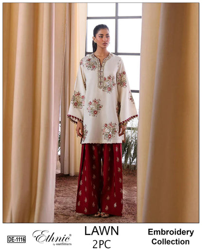 BATIK Pure Lawn Heavy Embroidered 3pc Unstitched Summer 2026 - Design 12 | Nuqta Fashion