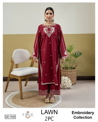 BATIK Pure Lawn Heavy Embroidered 3pc Unstitched Summer 2026 - Design 14 | Nuqta Fashion
