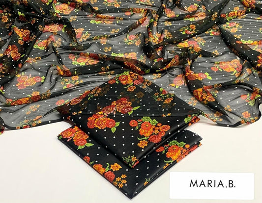 Chiffon Dupatta Printed Lawn 3pc 2026 | Nuqta Fashion