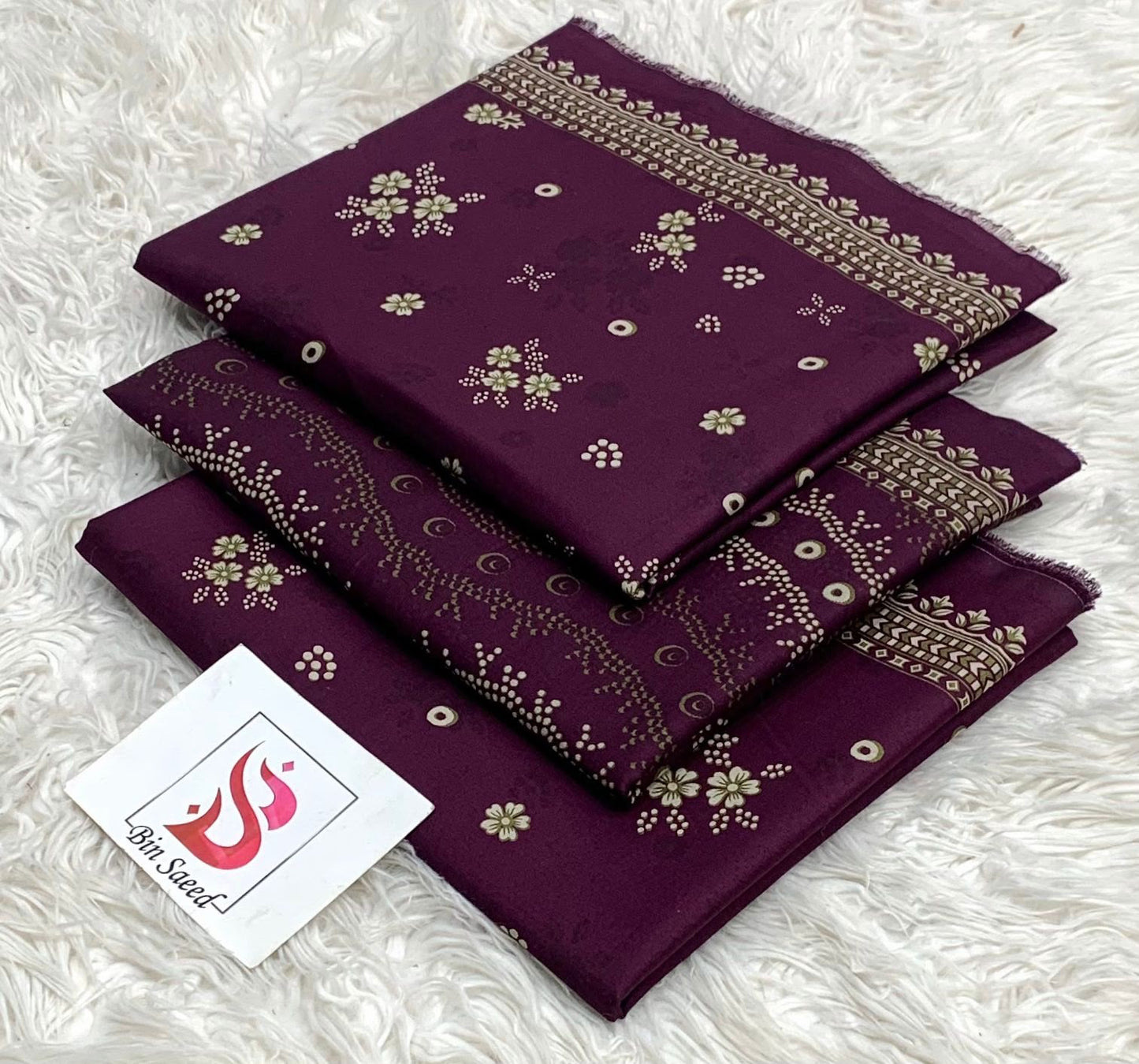 BIN SAEED LAWN COLLECTION 2026 100% ORIGINAL