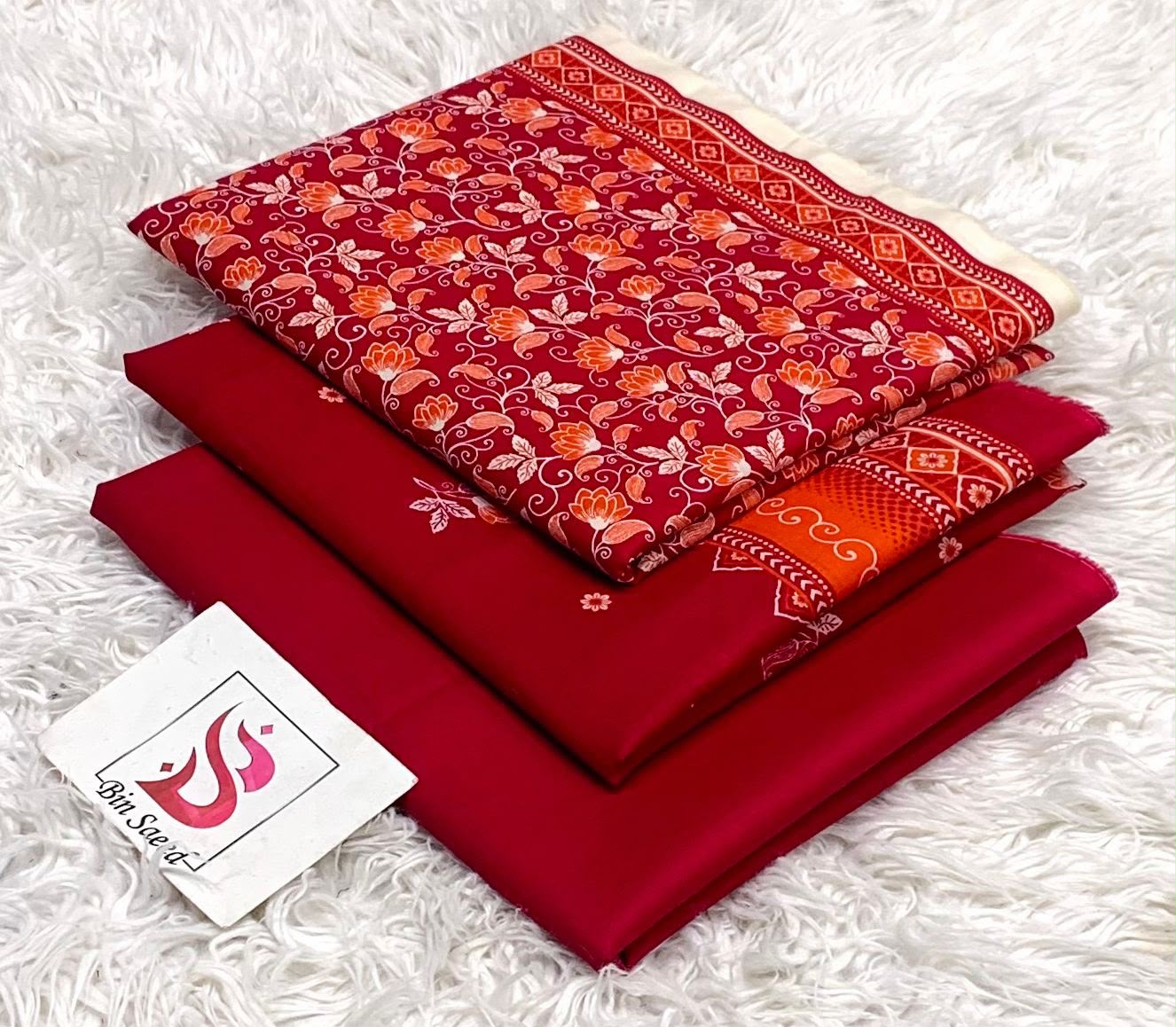 BIN SAEED LAWN COLLECTION 2026 100% ORIGINAL