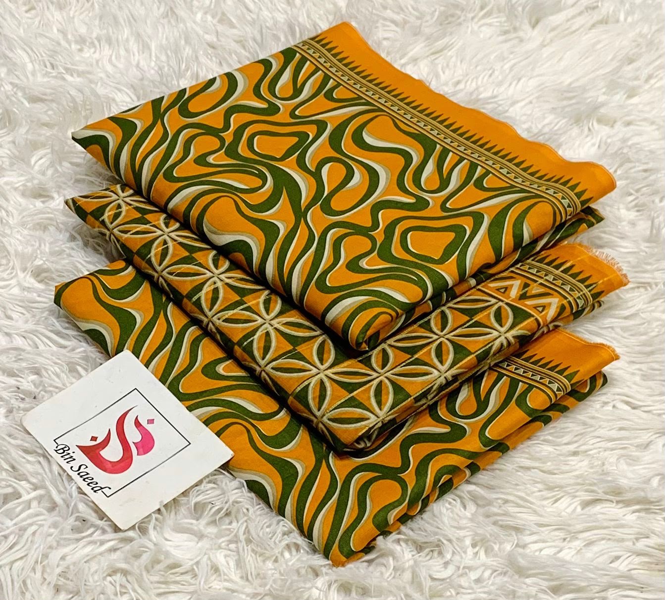 BIN SAEED LAWN COLLECTION 2026 100% ORIGINAL