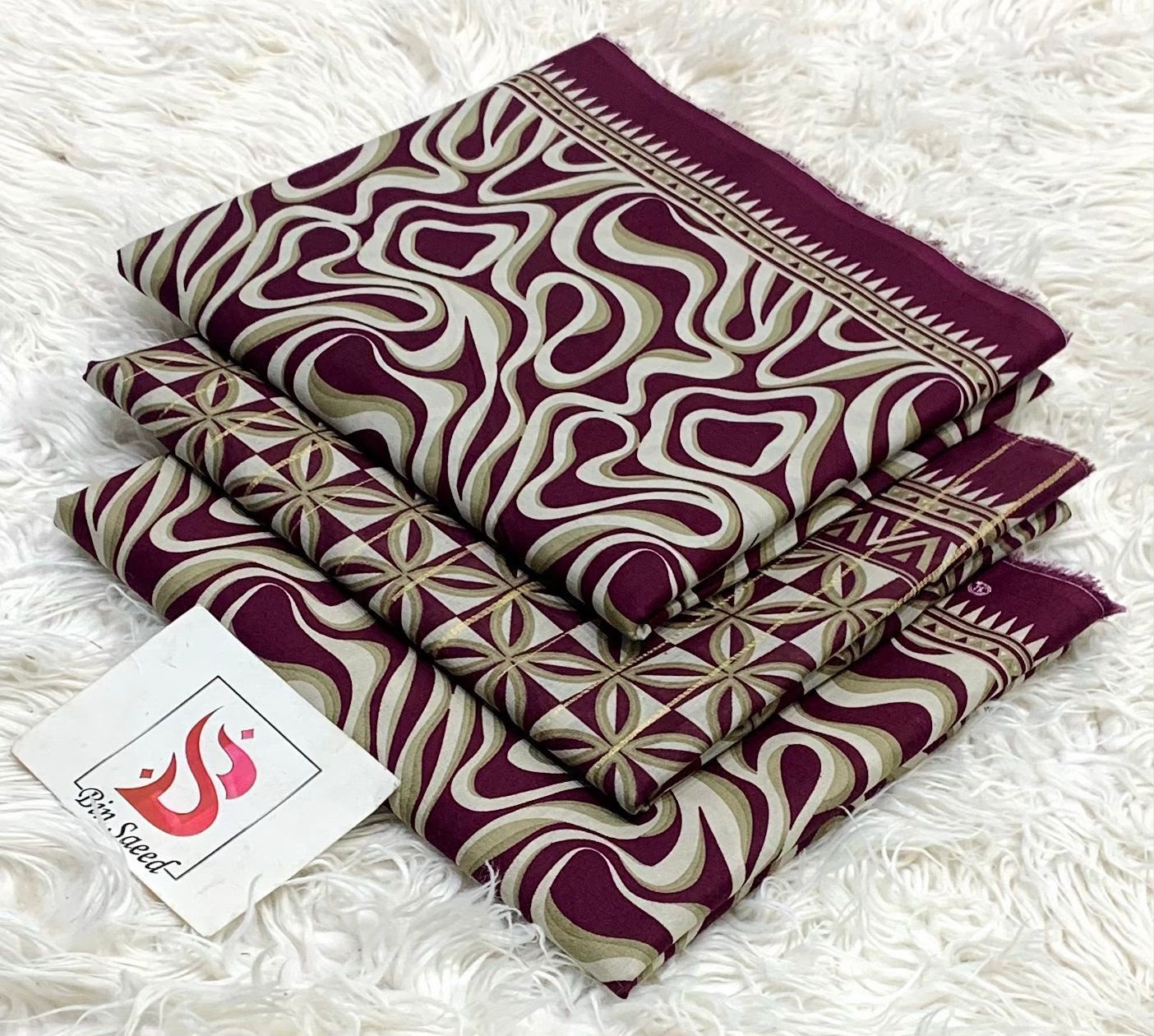 BIN SAEED LAWN COLLECTION 2026 100% ORIGINAL