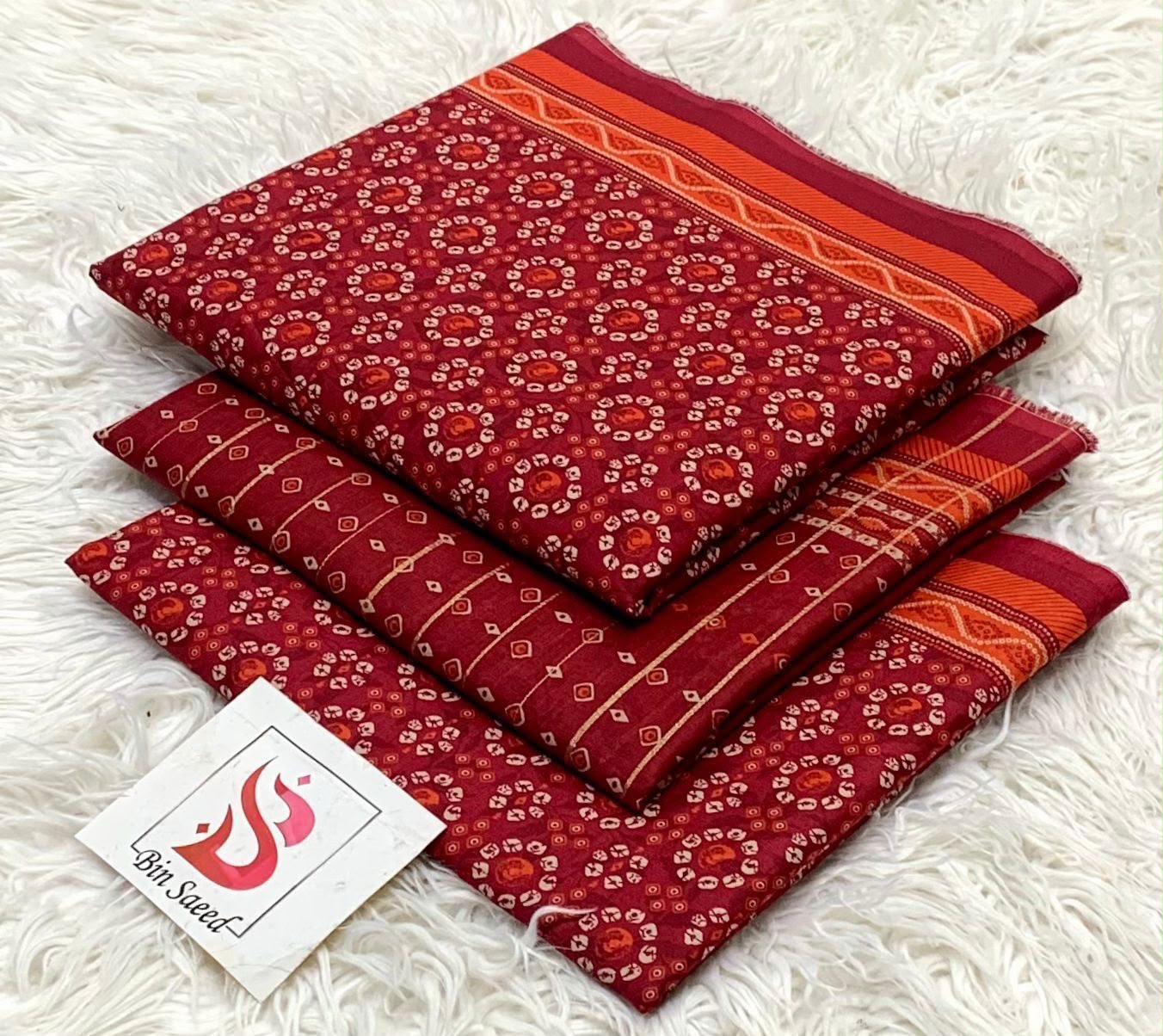 BIN SAEED LAWN COLLECTION 2026 100% ORIGINAL