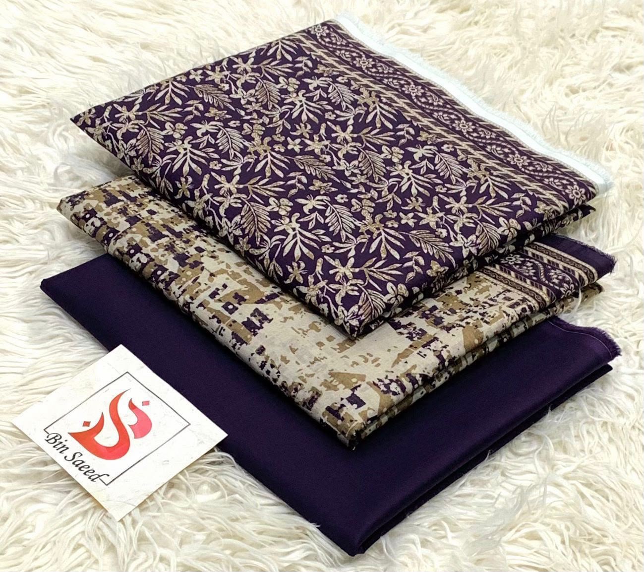 BIN SAEED LAWN COLLECTION 2026 100% ORIGNAL
