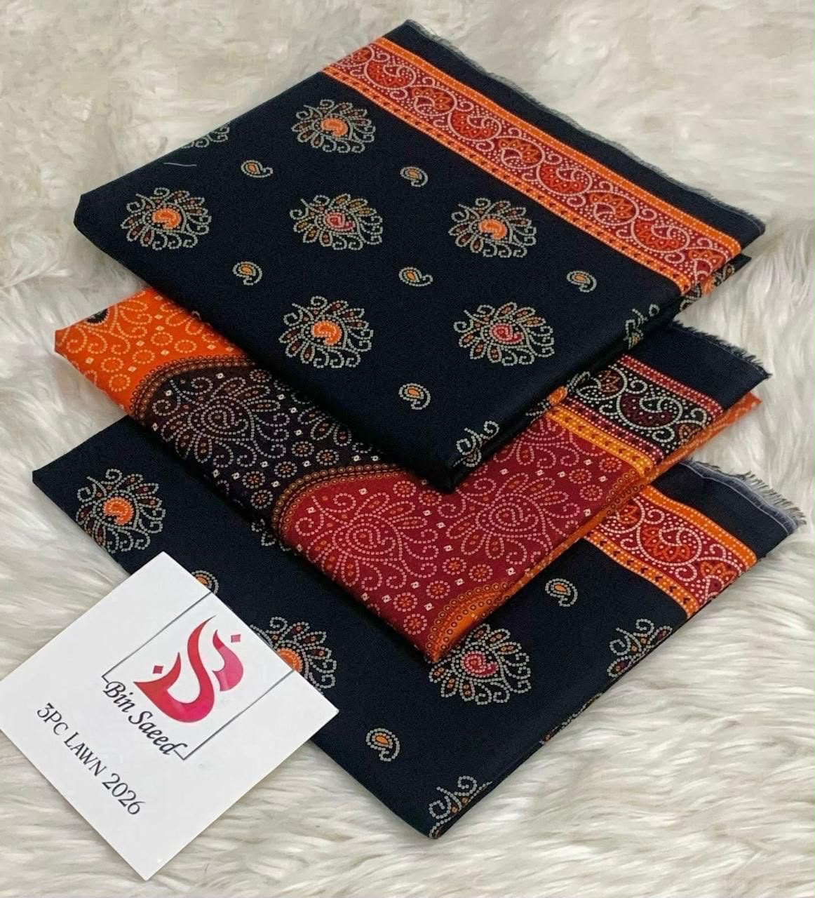 BIN SAEED LAWN COLLECTION 2026 100% ORIGNAL