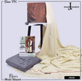 J. Men Premium Woolen Shawl D-007 (Cream)
