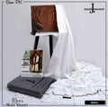 J. Men Premium Woolen Shawl D-004 (Pure White)