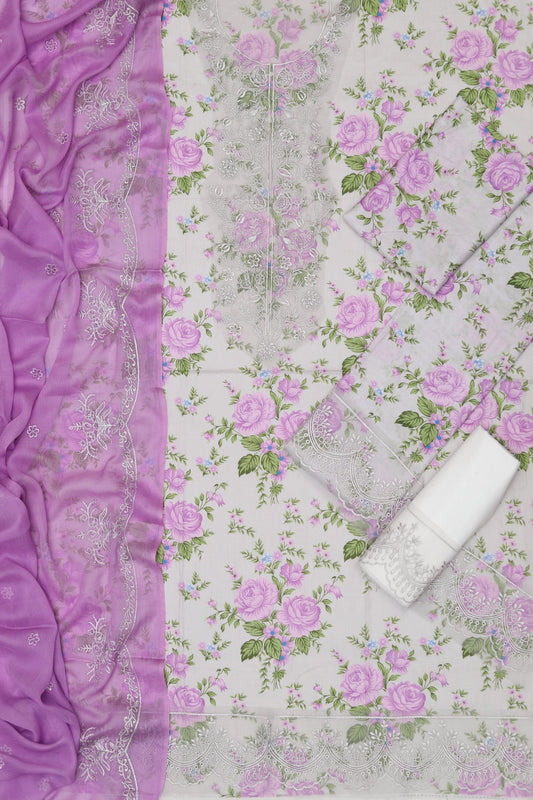 ZAIB Printed Lawn 3pc Cotton Trouser 2026 | Nuqta Fashion