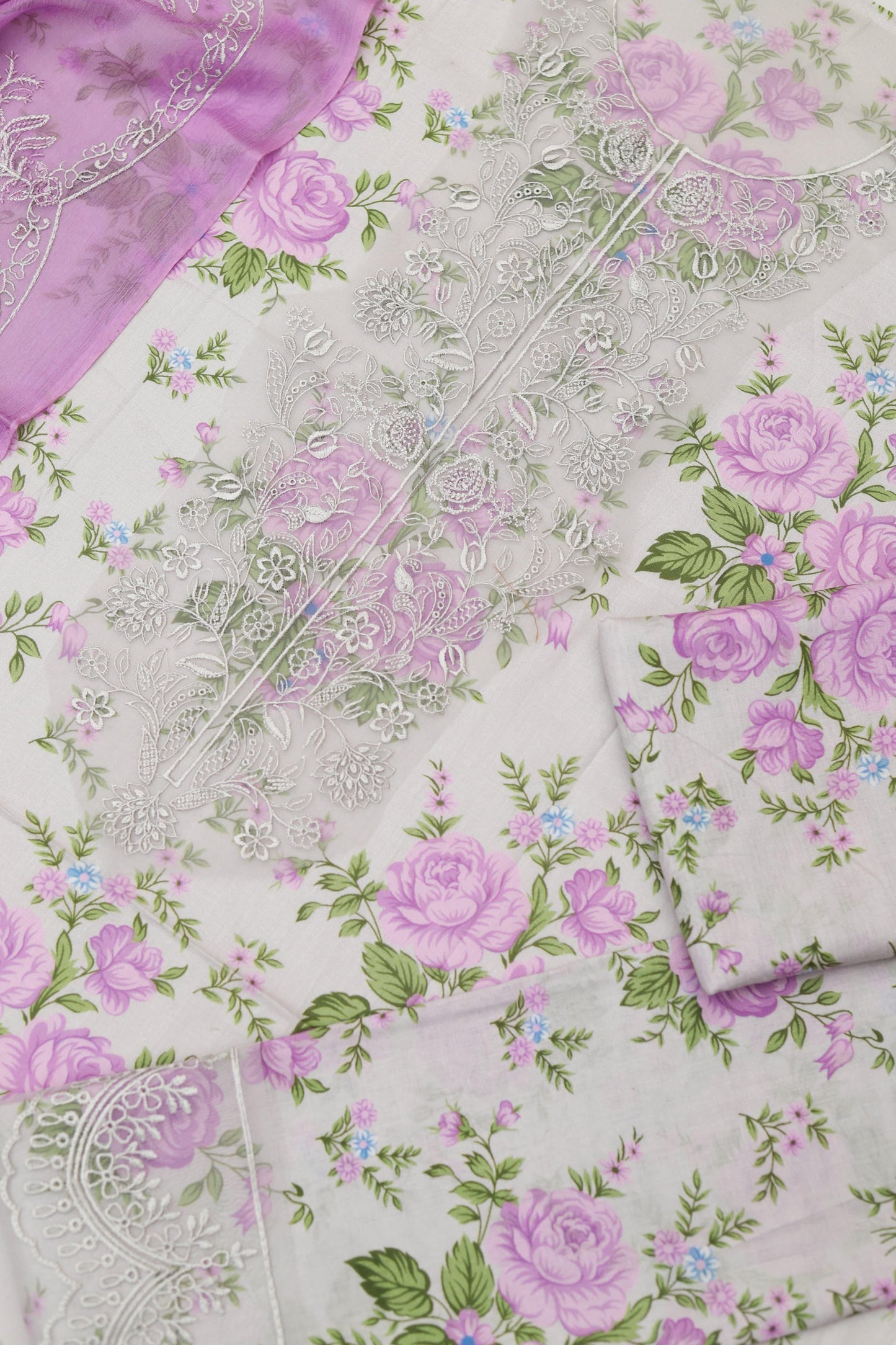 ZAIB Printed Lawn 3pc Unstitched Cotton Trouser 2026 | Nuqta Fashion