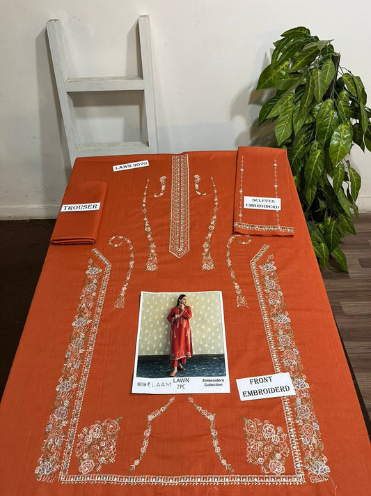 BATIK Pure Lawn Heavy Embroidered 3pc Summer 2026 Vol 3 | Nuqta Fashion