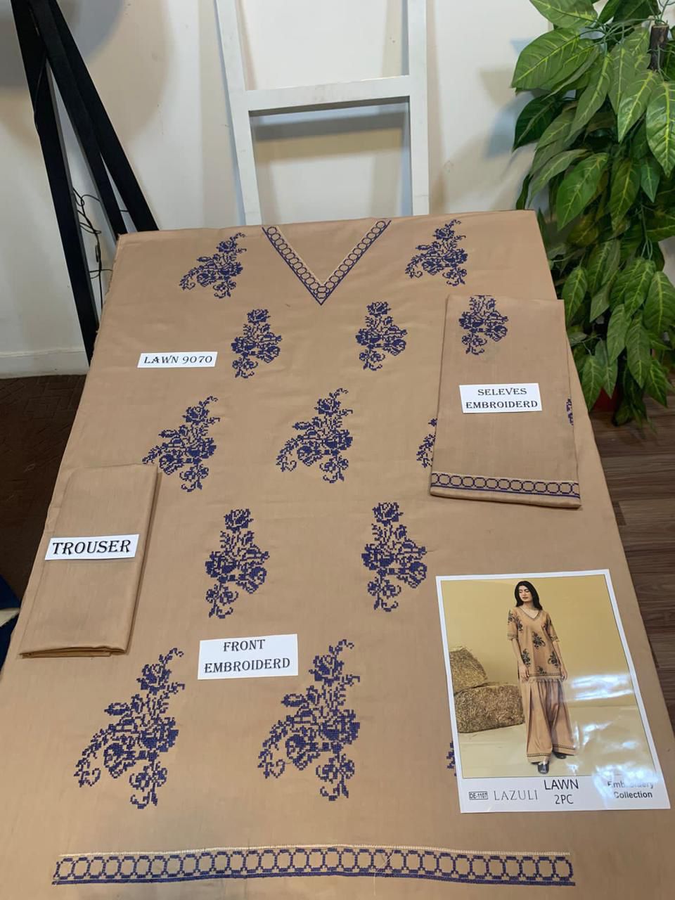 BATIK Pure Lawn Heavy Embroidered 3pc Unstitched Summer 2026 - Design 15 | Nuqta Fashion