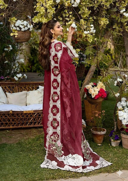 ELAF Chickenkari Khaddi Net 3pc Unstitched Summer Lawn 2026 | Nuqta Fashion