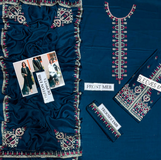 ZARA SHAHJAHAN Premium Airjet Lawn Embroidered 3pc 2026 | Nuqta Fashion