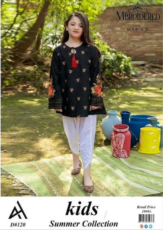 Maria.B Kids Lawn 3-Piece - Green Frock D#137