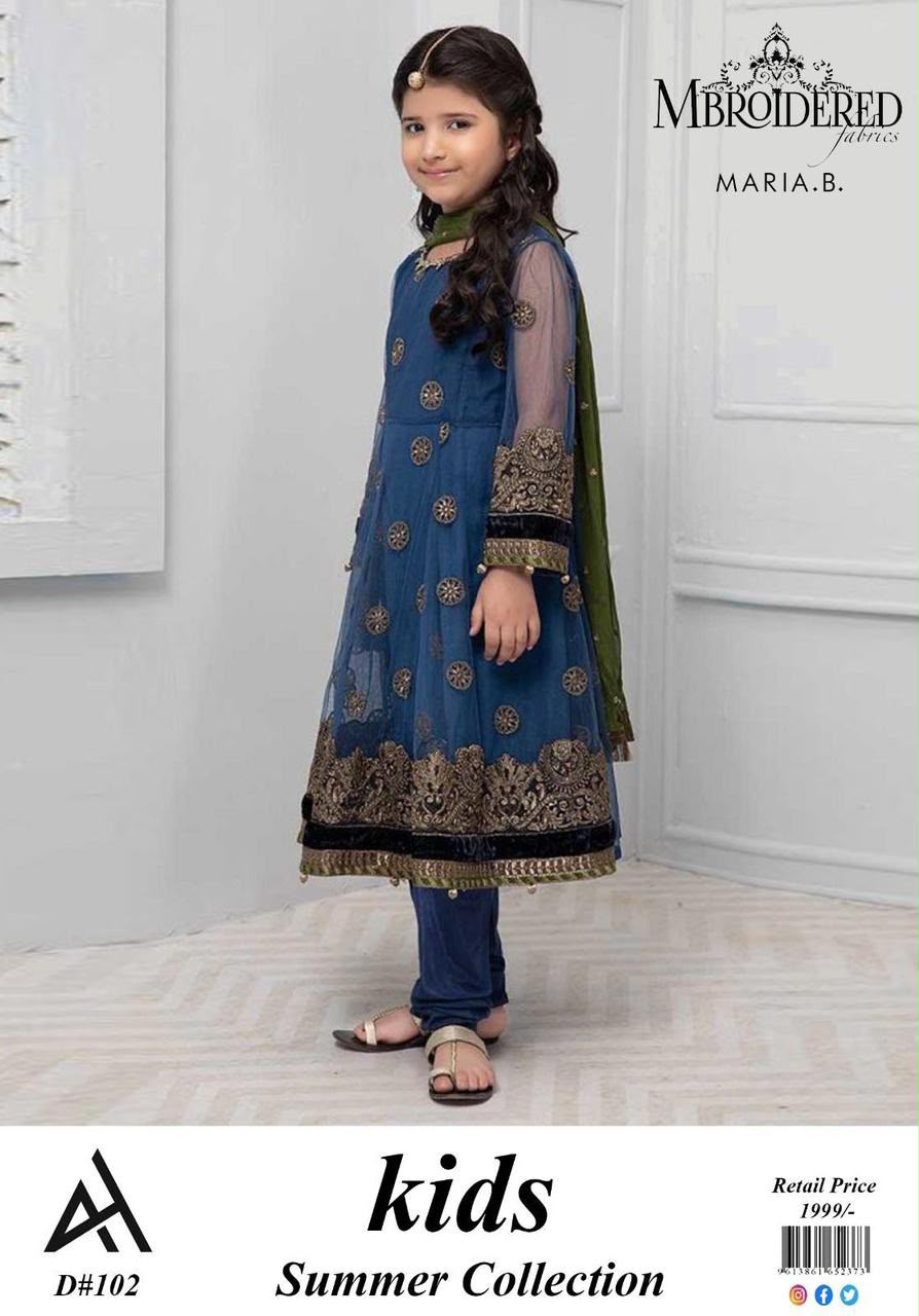 Maria.B Kids Magenta Embroidered Sharara D#59