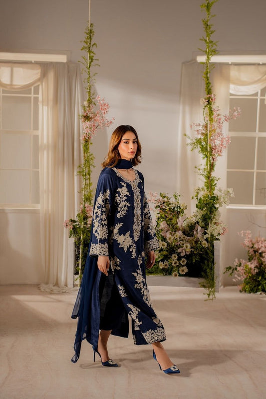 MARIA B Bamber Chiffon Airjet Lawn 3pc Summer 2026 | Nuqta Fashion